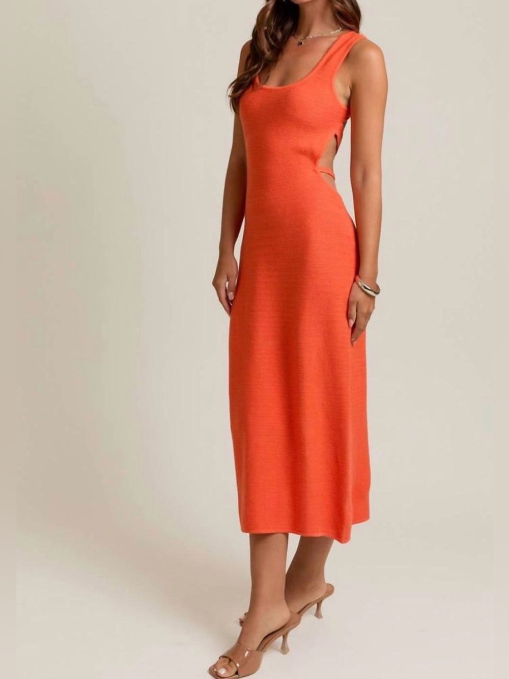 Le Lis Collection Orange Midi Dress